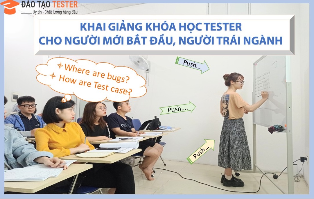 Hình ảnh của học viên tại trung tâm tester Hà Nội
